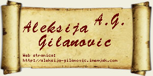 Aleksija Gilanović vizit kartica